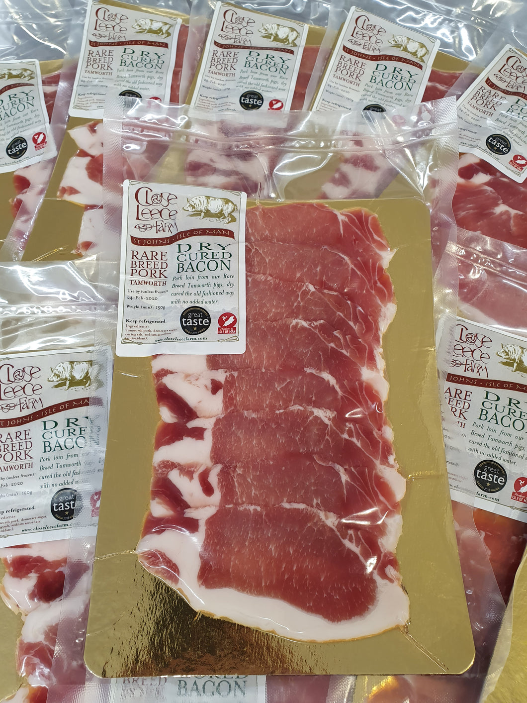 Premium Rare Breed Tamworth Dry Cured Back Bacon - available in IOM ONLY