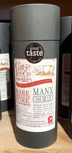 Manx Tamworth Chorizo, a fine example of British Charcuterie, a Great Taste 3 Star Award winner.